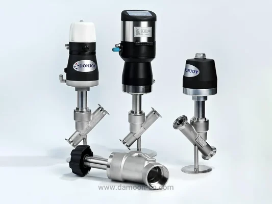 انواع شیر زاویه ای پنوماتیک