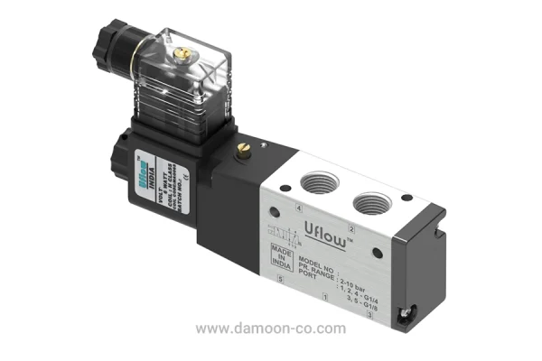 شیر برقی پنوماتیک تک‌بوبین