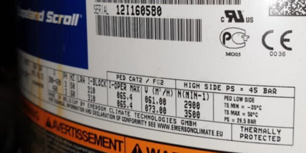 نحوه پلاک خوانی کمپرسور کوپلند